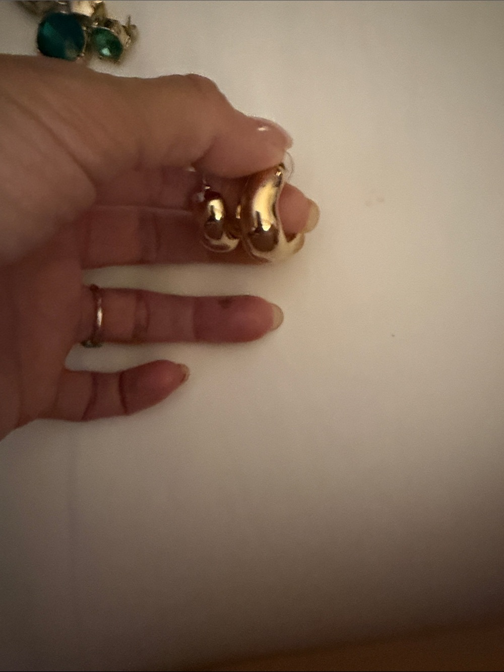 Polished Gold Curved Hoop Earrings for Women